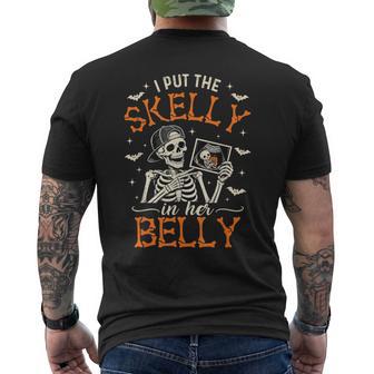 Halloween Matching Couples I Put The Skelly In Her Belly Men's T-shirt Back Print | Seseable UK