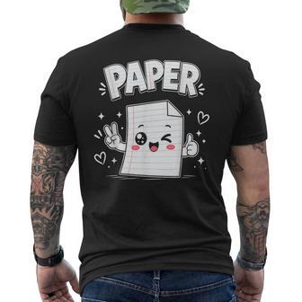 Halloween Paper Scissors Rock Matching Cute Paper Costume Men's T-shirt Back Print - Thegiftio UK
