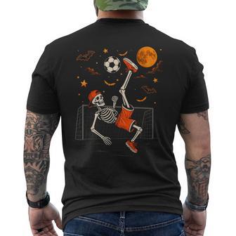 Halloween Skeleton Soccer Player Costume Boys Kids Men's T-shirt Back Print - Thegiftio UK