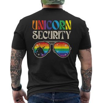 Halloween Unicorn Security Sunglasses Costume Boys Kids Men's T-shirt Back Print - Thegiftio UK