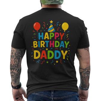 Happy Birthday Daddy Cute Toddler Dad's Birthday Party Men's T-shirt Back Print - Thegiftio UK