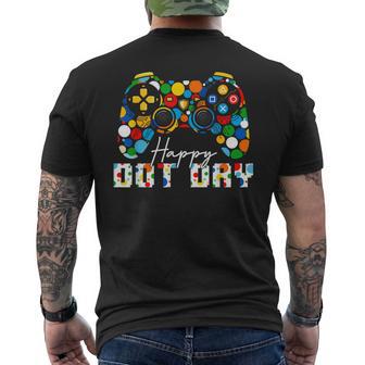Happy Dot Day Gamer Controller Polka Dot Boys Kids Men Men's T-shirt Back Print - Thegiftio UK