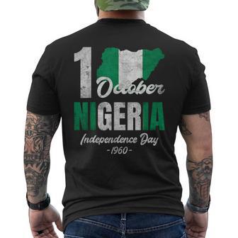 Happy Independence Day Nigeria 1960 Proud Nigerian Men's T-shirt Back Print - Thegiftio UK