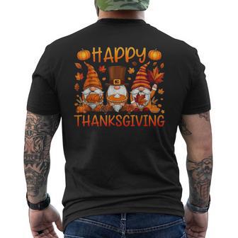 Happy Thanksgiving Gnomes For Turkey Day Family Dinner Men's T-shirt Back Print | Seseable UK