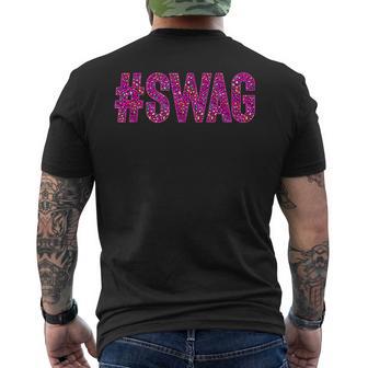 Hashtag Swag Y2k Trendy Swag Leopard Print Men's T-shirt Back Print - Thegiftio UK