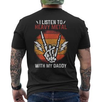 Heavy Metal Con Mi Papá Divertidos Fanáticos Del Metal Niños Camiseta Hombre Estampado Espalda - Regaloses