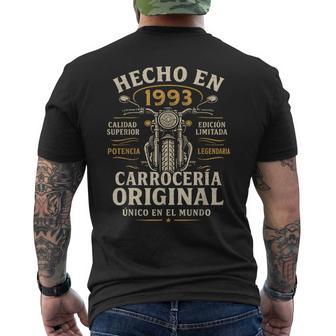 Hecho En 1993 33 Años Cumpleaños Moto Biker Hombre Motero Camiseta Hombre Estampado Espalda - Regaloses