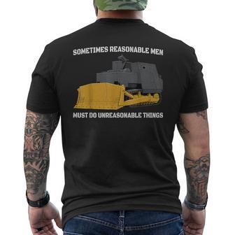 Heemeyer Welding Demolition Sometimes Reasonable Things Men's T-shirt Back Print - Thegiftio UK