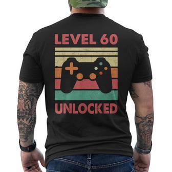 Hombre Nivel 60 Desbloqueado –Intage 60 Cumpleaños Gaming Gamer Retro Camiseta Hombre Estampado Espalda - Regaloses