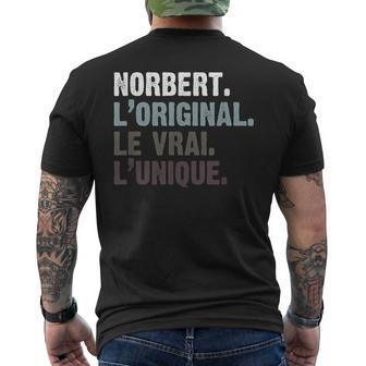 Homme Humour Idée Cadeau Personnalisé Prénom Norbert T-shirt imprimé au dos - Cadeauxyz