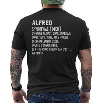 Homme Humour Prénom Personnalisé Alfred Définition T-shirt imprimé au dos - Cadeauxyz