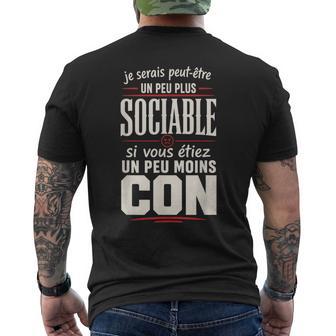 Homme Humour Travail Cadeau Original Antisocial T-shirt imprimé au dos - Cadeauxyz