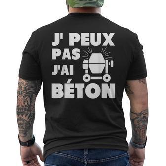 Homme Maçonnerie Jai Beton Idee Cadeau Anniversaire Maçon Ciment T-shirt imprimé au dos - Cadeauxyz