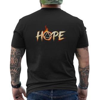 HOPE Fire 12 Step Recovery Sober Aa Na Sobriety T Shirt Name Men's T-shirt Back Print | Seseable UK