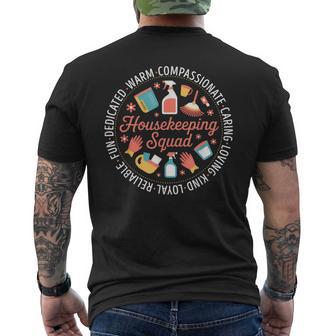 Housekeeping Squad Team Cleaner Environmental Services Week Men's T-shirt Back Print - Thegiftio UK