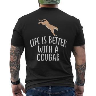 Humoristique Life Is Better With A Cougar T-shirt imprimé au dos - Cadeauxyz