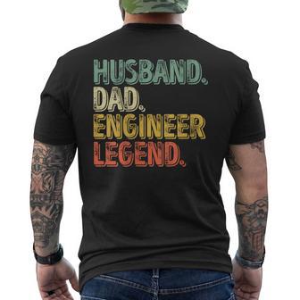 Humoristique Pour La Fête Des Pères Avec Inscription Husband Dad Engineer Legend T-shirt imprimé au dos - Cadeauxyz