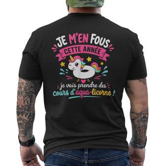 Humour Licorne Piscineacances Aqua Licorne T-shirt imprimé au dos - Cadeauxyz