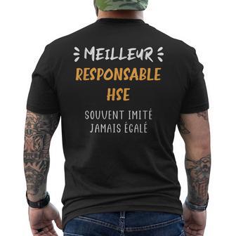 Humour Métier Homme Meilleur Responsable Hse T-shirt imprimé au dos - Cadeauxyz