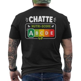 Humour Nutri-Score A Blague Rigolo Drole Chatte Nutriscore T-shirt imprimé au dos - Cadeauxyz