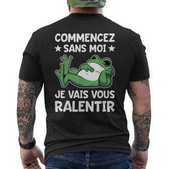 Humour Travail Télétravail Collègue Bureau Grenouille Cool T-shirt imprimé au dos - Cadeauxyz