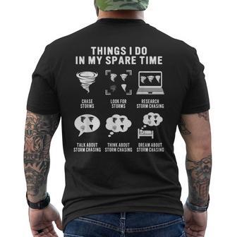 Hurricane Storm Chasing Chaser Tornado Hunter Meteorologist Men's T-shirt Back Print - Thegiftio UK