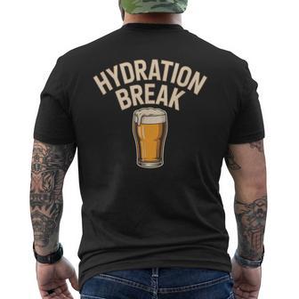 Hydration Break Trinkpause Bier Trinken Bierliebhaber T-Shirt mit Rückendruck - Geschenkecke