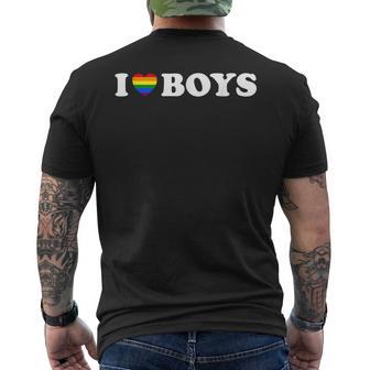 Ich Liebe Männer Love Boys Gay Pride Regenbogenchwulen T-Shirt mit Rückendruck - Geschenkecke