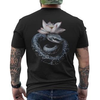 Illustration De Fleur Deerpent Motif Animal Lover Illustrationerpent T-shirt imprimé au dos - Cadeauxyz