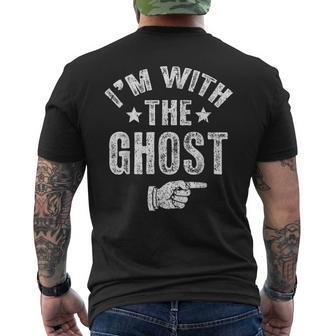 I'm With The Ghost Costume Halloween Matching Men's T-shirt Back Print - Thegiftio UK