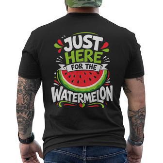 I'm Just Here For The Watermelon Summer Melon Lover Men's T-shirt Back Print - Thegiftio UK