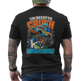 I'm Ready To Crush Kindergarten Dinosaur Big Monster Truck Men's T-shirt Back Print - Thegiftio UK