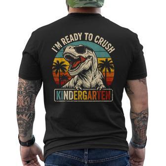 I'm Ready To Crush Kindergarten Dinosaur Boy First Day Kid Men's T-shirt Back Print - Thegiftio UK