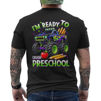 I'm Ready To Crush Preschool Truck Back To School Boy Kids Men's T-shirt Back Print - Thegiftio UK