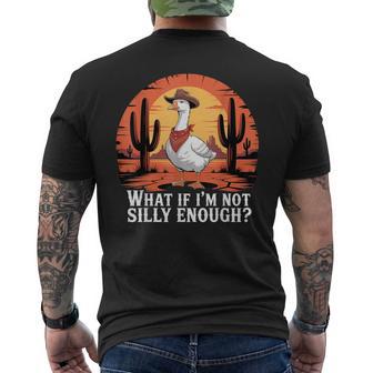 Was Ist Wenn Ich Nicht Albern Genug Bin Lustiger Dummer Goose-Meme-Humor T-Shirt mit Rückendruck - Geschenkecke