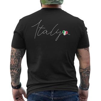 Italia Amour Drapeau Italien Et Coeurur Italie T-shirt imprimé au dos - Cadeauxyz