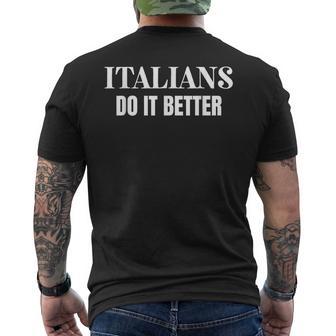 Italians Do It Better 80'S Retro Camiseta Hombre Estampado Espalda - Regaloses
