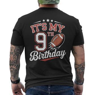 Its My 9Th Birthday Football Boys 9 Years Old Ninth Birthday Men's T-shirt Back Print - Thegiftio UK