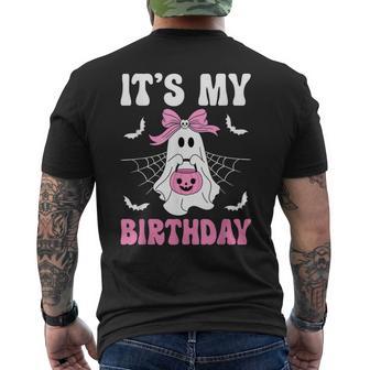 It's My Birthday Ghoul Booday Boo Day Cute Ghost Halloween Men's T-shirt Back Print - Thegiftio UK
