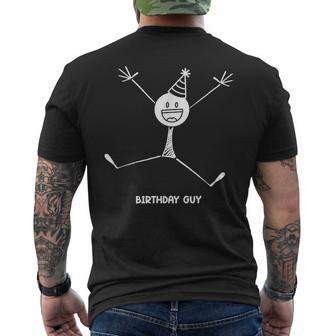 It's My Birthday Party Graphic Cute Birthday Guy Men's T-shirt Back Print | Seseable UK