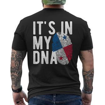 It's In My Dna Panamanian National Flag Panama Fan Heritage Men's T-shirt Back Print - Thegiftio UK