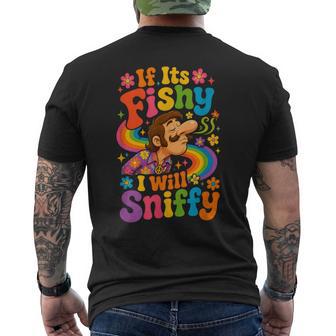 If Its Fishy I Will Sniffy Inappropriate Meme Gag Men's T-shirt Back Print - Thegiftio UK