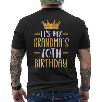 It's My Grandma's 70Th Birthday Happy 70 Years Old Men's T-shirt Back Print - Monsterry