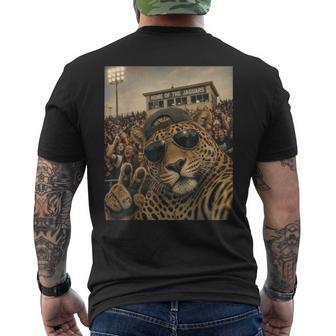 Jaguar Student Selfie Vintage Game Day Cool Mascot Men's T-shirt Back Print - Thegiftio UK