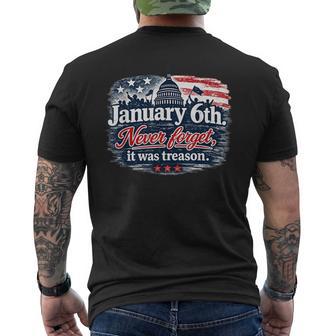 January 6Th Never Forget It Was Treason Men's T-shirt Back Print - Thegiftio UK