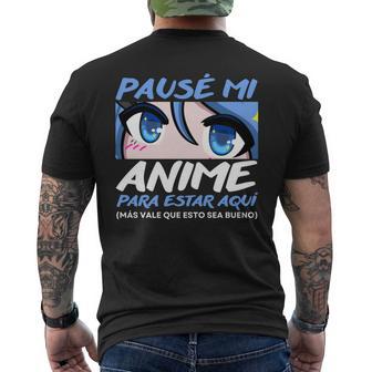Japon Anime Pausé Mi Anime Manga Larga Camiseta Hombre Estampado Espalda - Regaloses