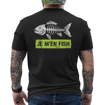 Je M'en Fish Pun Poisson Français Drôle T-shirt imprimé au dos - Cadeauxyz