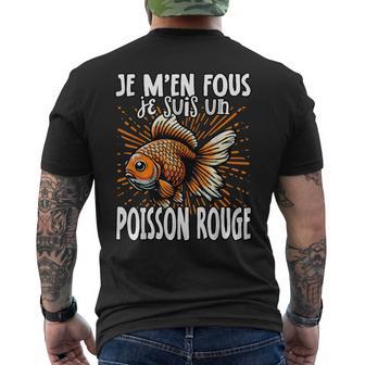 Je M'en Fous Jeuis Un Poisson Rouge Poisson Rouge Mignon T-shirt imprimé au dos - Cadeauxyz