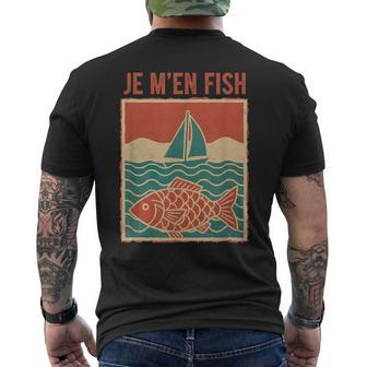 Je M'en Poisson Pun Bateau Àoileintage T-shirt imprimé au dos - Cadeauxyz