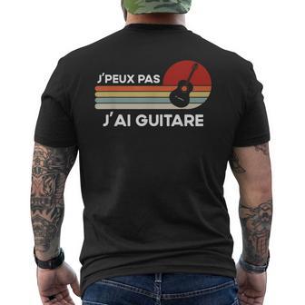 Je Peux Pas J'ai Guitareintage Guitariste Humour Prof T-shirt imprimé au dos - Cadeauxyz